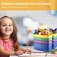 thumbnail image 3 of 6PCS Classroom Caddy Organizer, Plastic Caddy Storage with Handle, School Supplies Organizer for School Kindergarten Art Teachers, 3 of 7