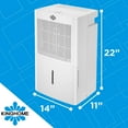 thumbnail image 3 of Kinghome Energy Star 35-Pint Portable Dehumidifier | Removes Moisture in Garages, Basements, Living Rooms, Large Areas up to 3,500 Sq.Ft. | LED Display | Removable Tank | KHD35BW, 3 of 13