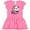 Raspberry with Polka Dots, variant on Inktastic My Uncle Loves Me- cute panda Gift Baby Girl Dress