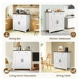 thumbnail image 7 of 30" Coffee Bar Station, Kitchen Sideboard Buffet Cabinet with a Drawer and Adjustable Shelf, Modern Farmhouse Storage Cabinet for Kitchen, Living Room, Entryway, White, 7 of 7