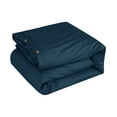 thumbnail image 2 of Chic Home Astrid 4-Piece Solid Color Duvet Cover Set, Queen, Navy, 2 of 2