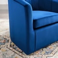 thumbnail image 6 of Modway Prospect Performance Velvet Swivel Armchair in Navy, 6 of 7