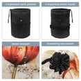 thumbnail image 3 of PhooArto Travel Cosmetic Bags Barrel Makeup Bag, Multifunctional Toiletry Bucket Bags Round Organizer Storage Pocket, Tulips Flowers and Music Notes, 3 of 6