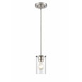 thumbnail image 3 of Millennium Lighting  Verlana 1 Light Pendant Fixture in Multiple Finishes with a Clear Glass Shade Brushed Nickel Brushed Nickel, 3 of 7