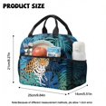 thumbnail image 5 of Kuiaobaty Leopard Print Backpack Set with Pencil Case for Boys 8-12 Monstera Print Backpack and Lunch Bag Lightweight Bookbag and Bottle Holder with Strap for School, 5 of 7