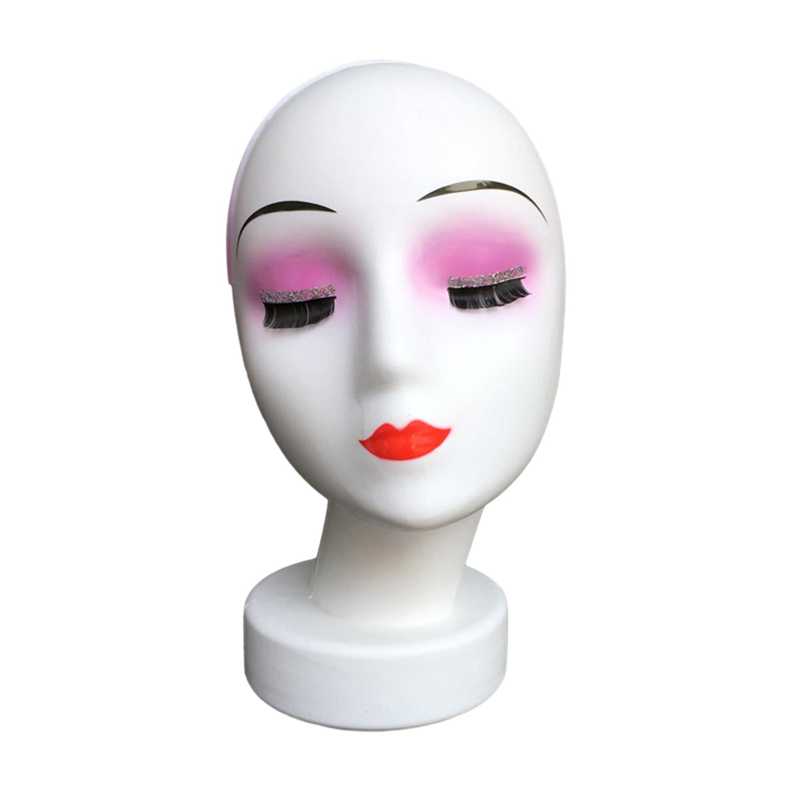 TOOYFUL Hat Display Rack Female Head Mannequin Display Model Manikin for Headwear Jewelry Glasses Hats Making Styling C
