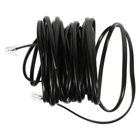 AURARMLET Telephone Cord for Landlines Home Use Black Phone Cable Soft Durable and Practical
