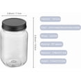 thumbnail image 2 of baomifa-16 oz Clear Plastic Jars with Screw-On Lids - BPA-Free Refillable Storage Containers for Slime, Food, Crafts, Kitchen & Household Use (10 Pack,Black), 2 of 4