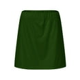 thumbnail image 5 of vigerkar Skorts for Women Dressy Casual Plus Size High Waist Skirt with Shorts Underneath Skorts Tummy Control with Pockets Dark Green, L, 5 of 6