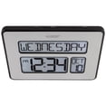 thumbnail image 3 of La Crosse Technology Backlight Atomic Full Calendar Clock with Extra Large Digits, Silver, C86279, 3 of 6