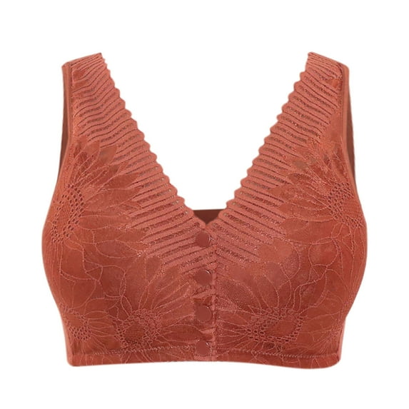 asdoklhq Bras for Women Plus Size Clearance,Women's Bra Wire Free Underwear OnePiece Bra Everyday Underwear Bras