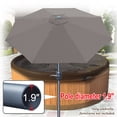 thumbnail image 4 of Sunny Patio Umbrella 10' with Tilt and Crank 8 Ribs Outdoor Garden Market Parasol Sunshade (Taupe), 4 of 6