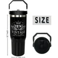 thumbnail image 2 of 50th Birthday Gifts for Men Women 1974 50th Birthday Decorations for Men Women 50th Gifts for Parents 30 oz Stainless Steel Vacuum Insulated Tumblers Back in 1974 Tumbler Cup, 2 of 6