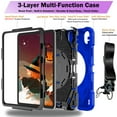 thumbnail image 2 of ELEHOLD Case for Apple iPad Air 11 (2024), Heavy Duty Shockproof Case with Pencil Holder/Stand/Hand Strap/Shoulder Belt, Rugged Protective Cover for Boys Girls,Blue, 2 of 9