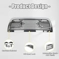 thumbnail image 4 of Kojem Front Hood Bumper Grille Replacement Shell Big Horn Horizontal Style For 2010-2018 Ram 2500 3500 4500 (Chrome W/O Lights), 4 of 8