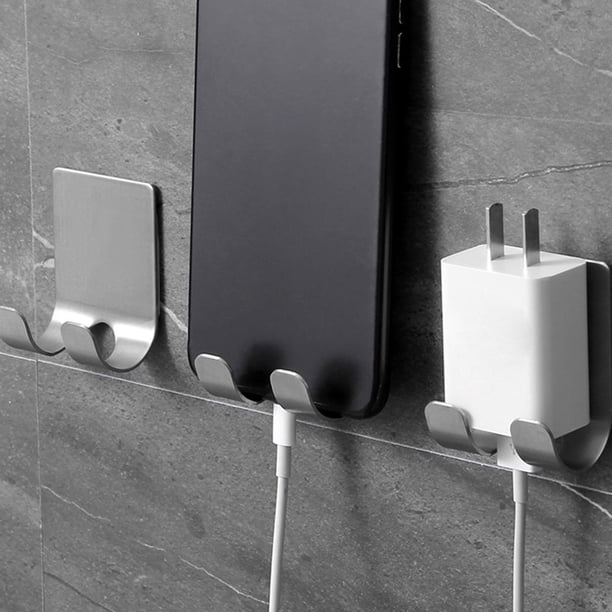 Soporte de acero inoxidable para maquinilla de afeitar, gancho de almacenamiento adhesivo para pared de baño y cocina