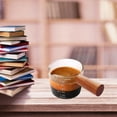 thumbnail image 2 of Taza medidora de vidrio, jarra de leche de vidrio, mango de madera, escala transparente, tazas medidoras de onzas Caño único, 2 of 9
