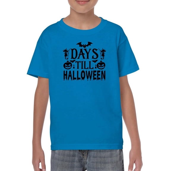 Days Till Halloween T-Shirt Juniors -Image by Shutterstock,  Large