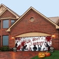 thumbnail image 2 of Halloween Theme Fabric Logo Poster Banner Background Hanging Pumpkin Bat Moon Used For Halloween Background Party Decoration8 Flag Pole for without Bracket Small Flags on Sticks Thanksgiving Banners, 2 of 4