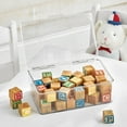 thumbnail image 3 of mDesign Plastic Playroom/Gaming Storage Organizer Box, Hinge Lid, 2 Pack, Clear, 3 of 9