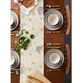 thumbnail image 2 of Rustic Christmas Tree Table Runner 72 Inches, Winter Watercolor Gold Snowflakes Bed Runner Dresser Scarves Tabletop for Indoor Outdoor Parties/Ceremony/Banquet, 14" x 72", 2 of 8