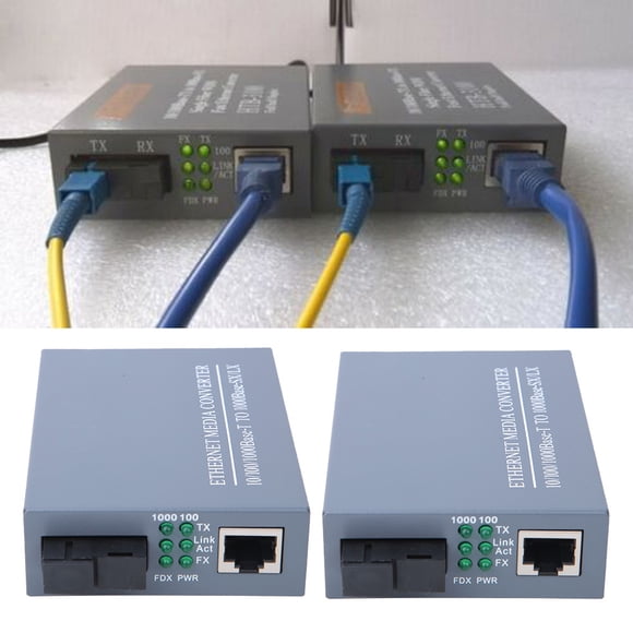 Media Converter Optical Converter Photoelectric Converter Broadband Transceiver HTB-GS-03AB Gigabit Fiber Transceivers Single Mode Single Core Optical Converter US Plug
