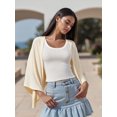 thumbnail image 3 of LMLYSoH Shrug Cardigan for Women Fashionable Lightweight Solid Color Open Front Loose Cover Up, 3 of 9