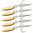 thumbnail image 2 of 5 anzuelos triples de repuesto para señuelos giratorios con peso, ideales para la pesca de trucha y lubina en agua dulce y salada., 2 of 8