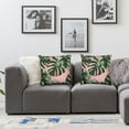 thumbnail image 2 of Acheng Palm Leaves with Lush Branches and Leaves Tropical Jungle Palm Leaves Short Plush Pillowcase Cover Set of 2 White, 2 of 7