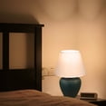 thumbnail image 5 of FSLiving Rustic Terracotta Ceramic Pot Table Lamp Rechargeable Battery Operated RGB Bulb by Remote, Wireless Timer 15 Color Temperature Beige Cone Fabric Shade, Dimmable, Dark Green Mushroom, 5 of 7