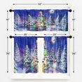 thumbnail image 5 of Christmas Tree Blue Colorful Kitchen Curtains Window Curtains and Valances Set 36 Inch, Snowman Deer Snow Winter Landscape Short Tier Curtain for Kitchen, Christmas Small Kitchen Decor, 5 of 6