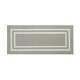 thumbnail image 3 of Washable Skid-Resistant Runner Rug, Border, Light Grey and White, 26" x 45", 3 of 8