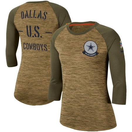 Dallas Cowboys Nike Women's 2019 Salute to Service Legend Scoopneck Raglan 3/4 Sleeve T-Shirt - (Best Nike Shoes Of 2019)