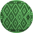 thumbnail image 1 of Ahgly Company Indoor Round Oriental Emerald Green Traditional Area Rugs, 3' Round, 1 of 4