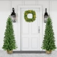 thumbnail image 5 of Fraser Hill Farm Boxwood Decorative Tree in Burlap Bag, 4 Feet Tall Fake Christmas Tree Perfect for Outdoor Porch Decorations Great Outdoor Holiday Decoration FFBXPT048-0GR, 5 of 5