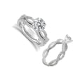 thumbnail image 3 of Pompeii 2 3/4ct Diamond Engagement Wedding Ring Set 14K White Gold (H/I,I2-I3), 3 of 4