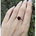 thumbnail image 4 of HeartsAndYou 1.2ct Natural Red Garnet Engagement Ring Solitaire Promise 14k SOLID White Gold, 4 of 9