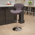 thumbnail image 2 of Bowery Hill 33'' Contemporary Faux Leather Adjustable Bar Stool in Black, 2 of 8