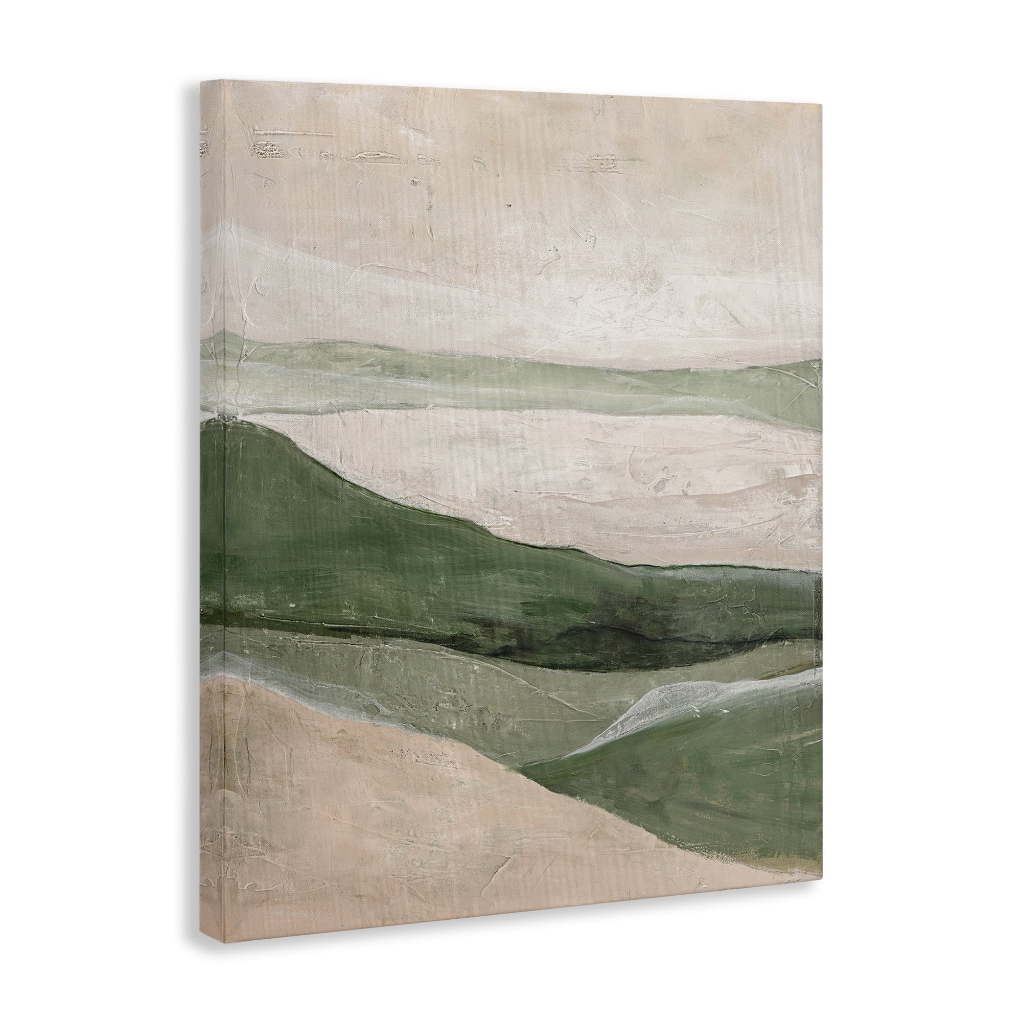Stupell Industries Green Hills Abstraction Landscape & Nature Painting Wrapped Canvas Art Print Wall Art, 24 x 30
