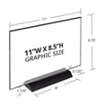 thumbnail image 2 of Acrylic Frame Sign Holder on Weighted Black Base 11"W x 8.5"H, 2-Pack, 2 of 3