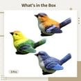 thumbnail image 5 of 3PCS Bird Figurines Home Decor, Resin Garden Accessories, Decorative Tabletop Figurine Bird Decor in Orange Blue Green, 5 of 5