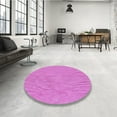 thumbnail image 4 of Ahgly Company Machine Washable Indoor Round Transitional Violet Purple Area Rugs, 3' Round, 4 of 7