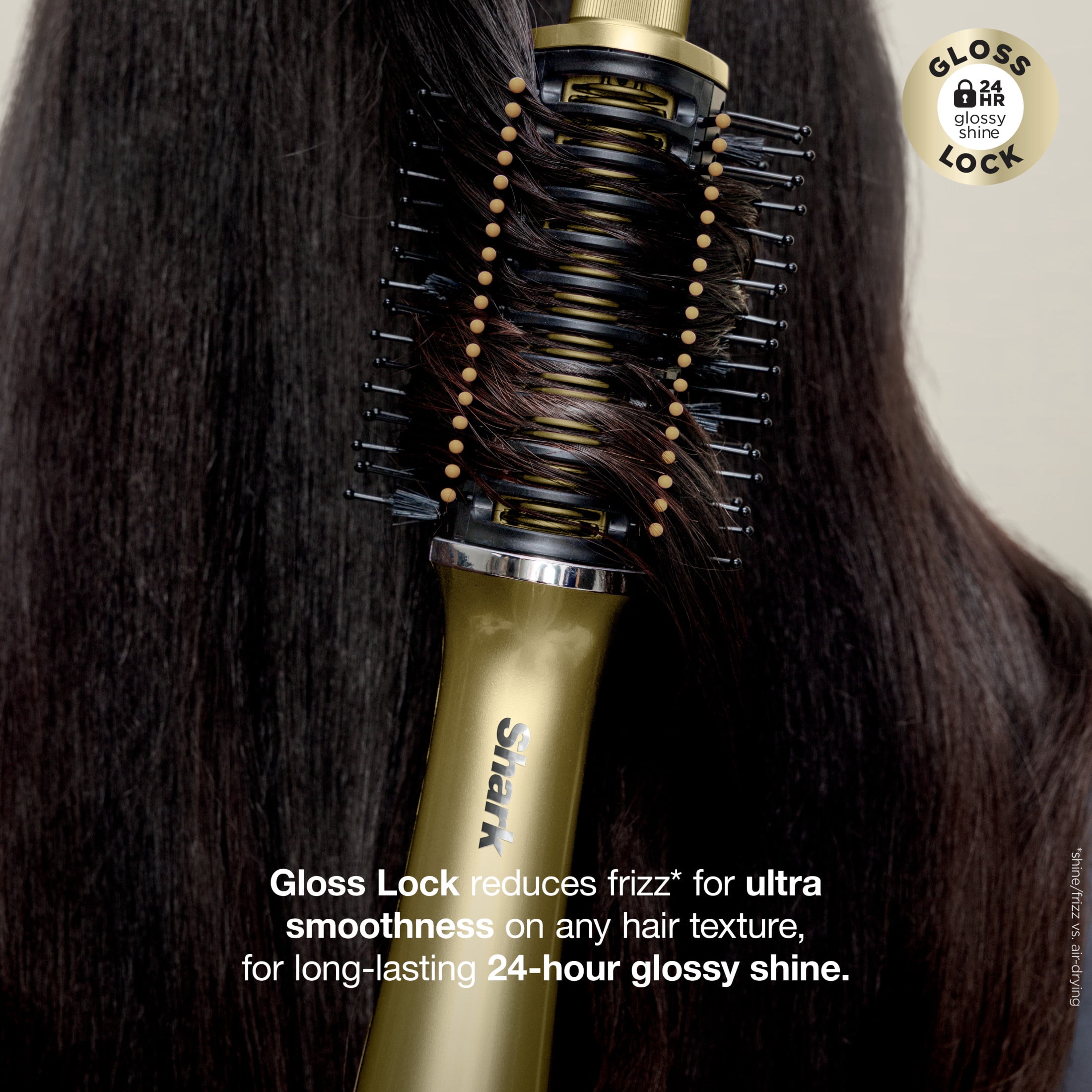Shark Glossi 2-in-1 Hair Styling Tool & Air Glosser, Hot Tool, Heat Controlled, Blow Dryer, HT302GD Gold