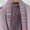 thumbnail image 3 of SWSMCLT Women's Long Sleeve Cardigan Knit Shawl Lightweight Open Front Sweater Cape Poncho Cardigan Sweater Oversized Thick Boho Pink Small-X-Large, 3 of 5