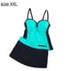 thumbnail image 2 of Traje de baño de dos piezas para mujer, push up, estampado, tankini, traje de baño, verde, 2 of 7