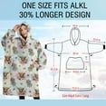 thumbnail image 4 of Oversized Wearable Blanket Hoodie,White Highland Cow Flower Dress Pattern Sherpa Blanket Hoodie with Super Pockets,Super Warm Fuzzy Pullover for Women & Men, 4 of 6