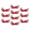 thumbnail image 4 of 10 Pairs Chinese Knot Closure Frog Closure Flower Knitting Buttons for Sewing Rose Red, 4 of 9