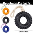 thumbnail image 3 of Tucknest Dog Chew Toys, Puppy Teething Toys Rubber Tire, Indestructible Dog Toy for Medium Large Dogs, Interactive Molar Training, Black, 3 of 7