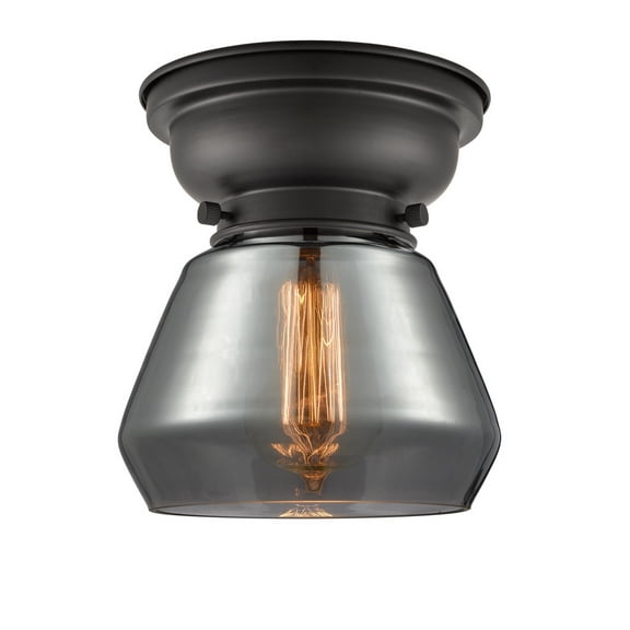 Innovations 623-1F-BK-G173-LED Fulton 1 Light 7 inch Flush Mount, Matte Black