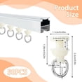 thumbnail image 2 of HWZWT 50pcs Plastic Curtain Track Slide Pieces Plastic Curtain Track Slide Ceiling Sliding Curtain Track Hook Curtain Track Bracket Sliding Roller Window Shower Curtain Pulley Curtain T, 2 of 5